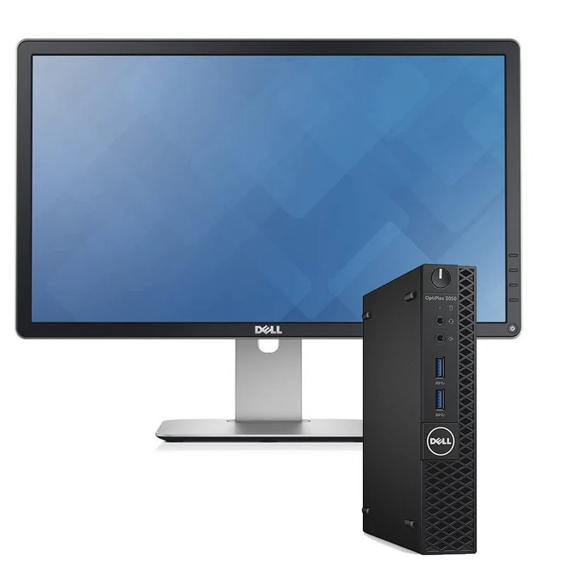 Bundle DELL Optiplex 3050 Mini PC | Intel Core i3-6100 3.7Ghz | Ram 8Gb | SSD 256Gb | Windows 10 PRO + Monitor Dell P2214H LED 22″ Pollici 1920×1080 FullHD 60Hz