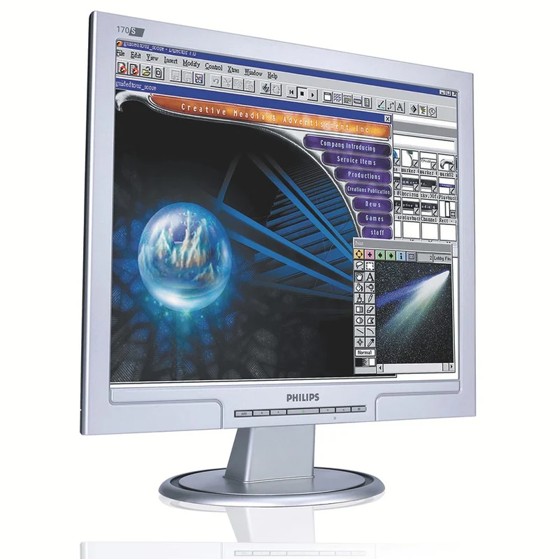 Philips 170A Monitor LCD 17" 1280x1024 Pixel HD Luminosità 300 cd/mq Contrasto 800:1 Tempo di risposta 5ms Perfetto per il tuo ufficio