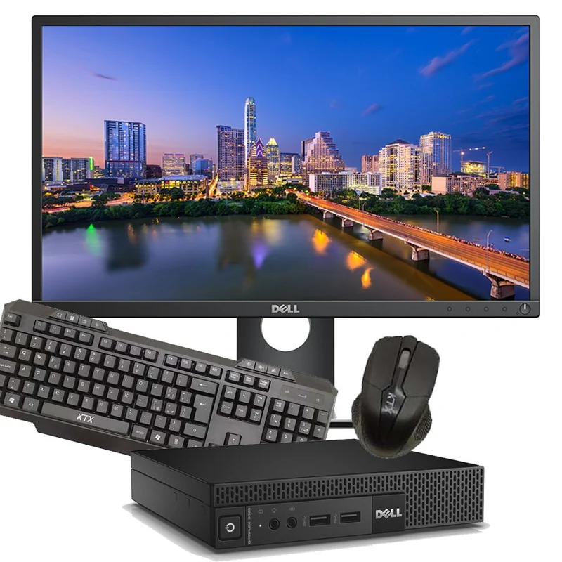 Bundle Dell OptiPlex 3020 Mini PC | Intel Core i7-4765T Quad Core | Ram 8Gb | SSD 240Gb | Windows 10 Pro + Monitor Dell P2217WH LED 22" HD + Kit mouse e tastiera wireless