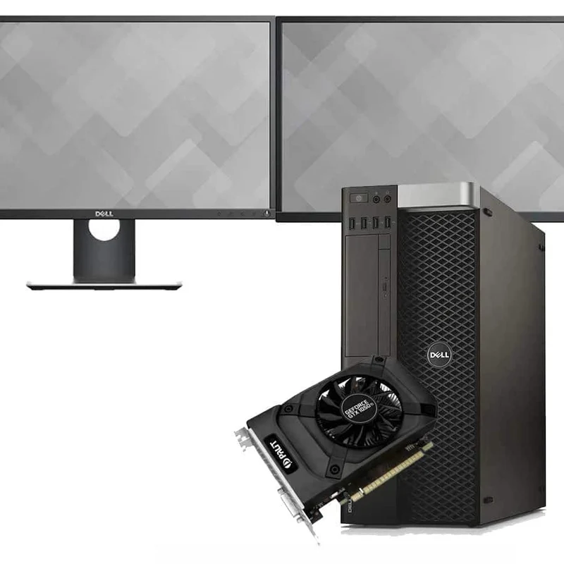 Bundle DELL Precision Tower 7810 Workstation | 2x Intel Core Xeon E5-2637 V3 3.5Ghz | 32Gb Ram | SSD 1Tb + 3Tb | Nvidia GTX 1050Ti 4Gb | Windows 11 Pro + 2x Monitor Dell P2317H LED IPS 23″ FullHD