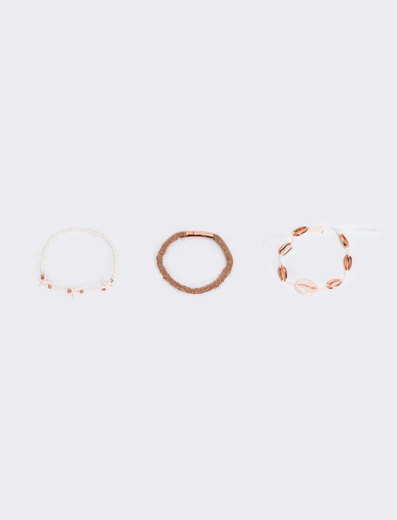 Bracciali conchiglie e stelle marine - Oro rosa