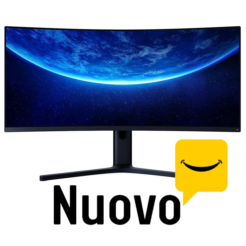 Xiaomi Mi Curved Gaming Monitor 34" 21:9 3440×1440 Pixel QHD Ultra Wide 1440p 144Hz FreeSync Premium Il Top per il gaming più immersivo