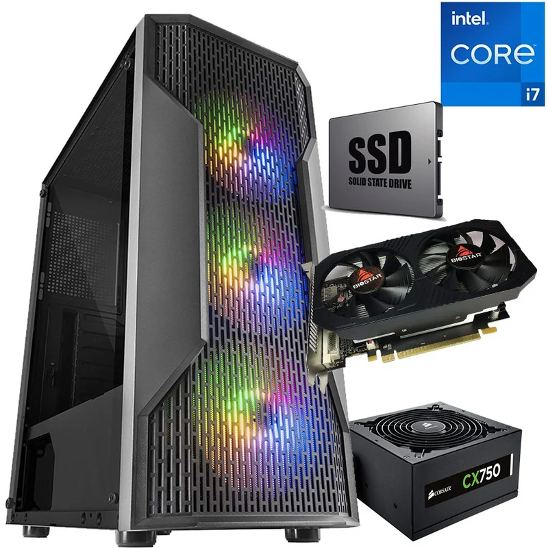 PC Gaming | Intel Core i7 3.4Ghz| Ram 16Gb | SSD 256Gb + 1Tb | AMD Radeon HD 7670 4Gb | Windows 10 Pro Il PC Gaming perfetto per entrare nel mondo gaming