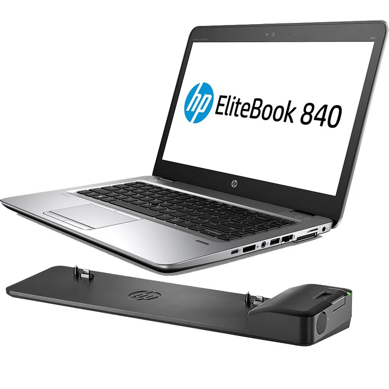 HP Elitebook 840 G4 Notebook 14″ FullHD | Intel Core i5-7300U 2.6Ghz | Ram 8Gb | SSD 256Gb | Tastiera ITA | Windows 10 Pro + Docking Station