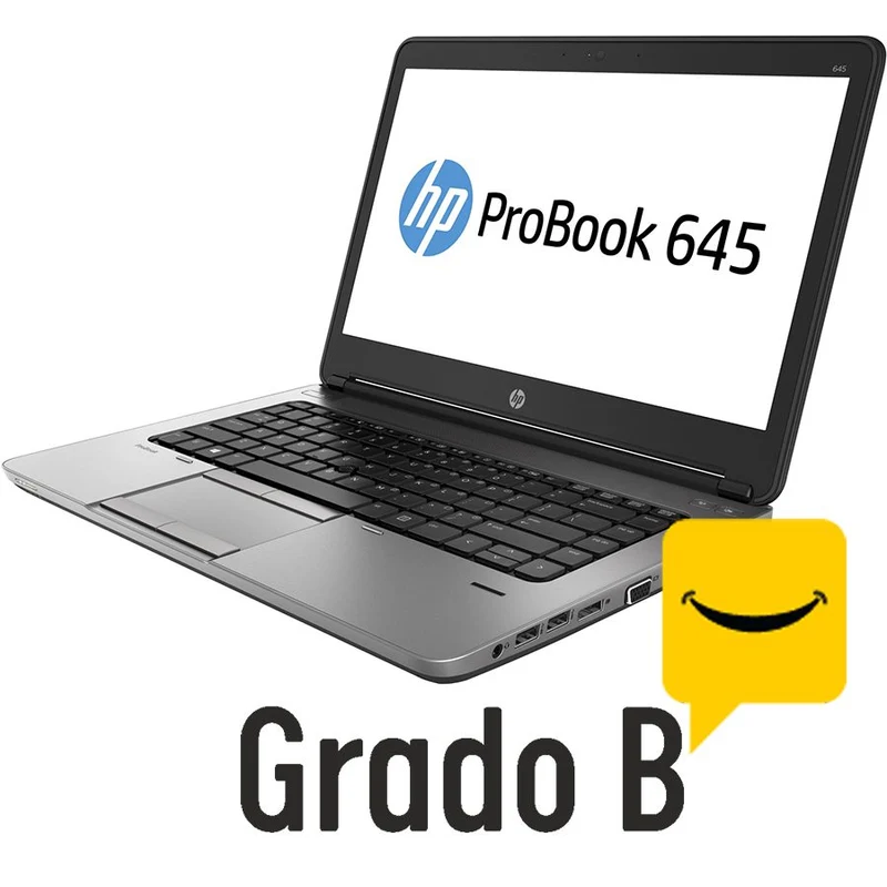HP ProBook 645 G1 Notebook 14" HD | AMD A6-4400M 2.7Ghz | Ram 8Gb | SSD 256Gb | Bluetooth WiFi Web cam Windows 10 pro Grado B