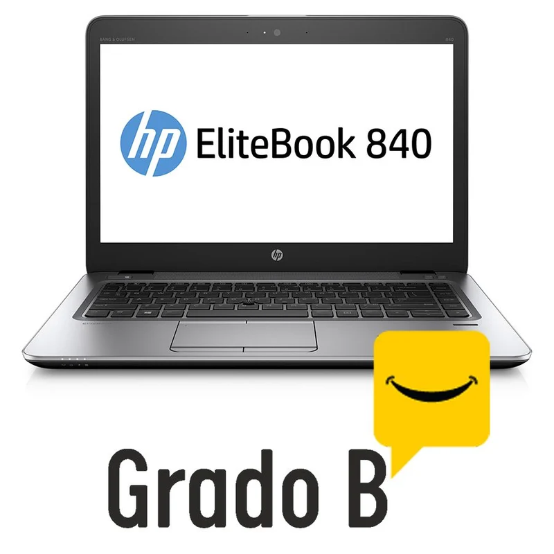 HP Elitebook 840 G3 Notebook 14" HD | Intel Core i5-6300U 2.4Ghz | Ram 8Gb | SSD 256Gb | Tastiera ITA | Windows 10 Pro Grado B
