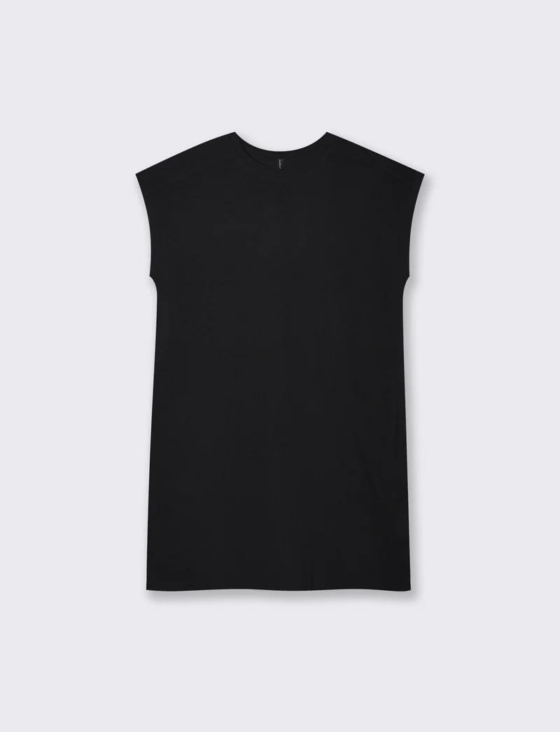 Abito T-Shirt con Vestibilità Morbida - Nero