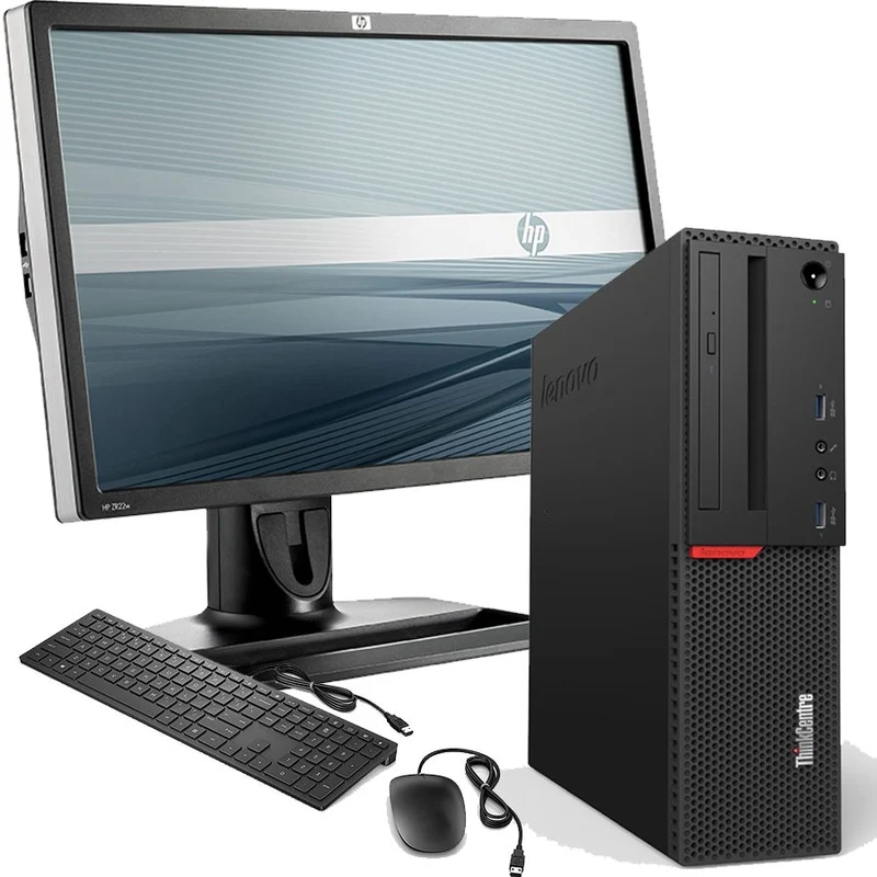 Bundle LENOVO THINKCENTRE M700 SFF | Intel Core i5-6400 2.7Ghz | Ram 16GB | SSD 480GB + 3Tb Meccanico | Windows 10 Pro | Monitor HP zr22w 22 pollici FullHD IPS + Kit Mouse e tastiera usb