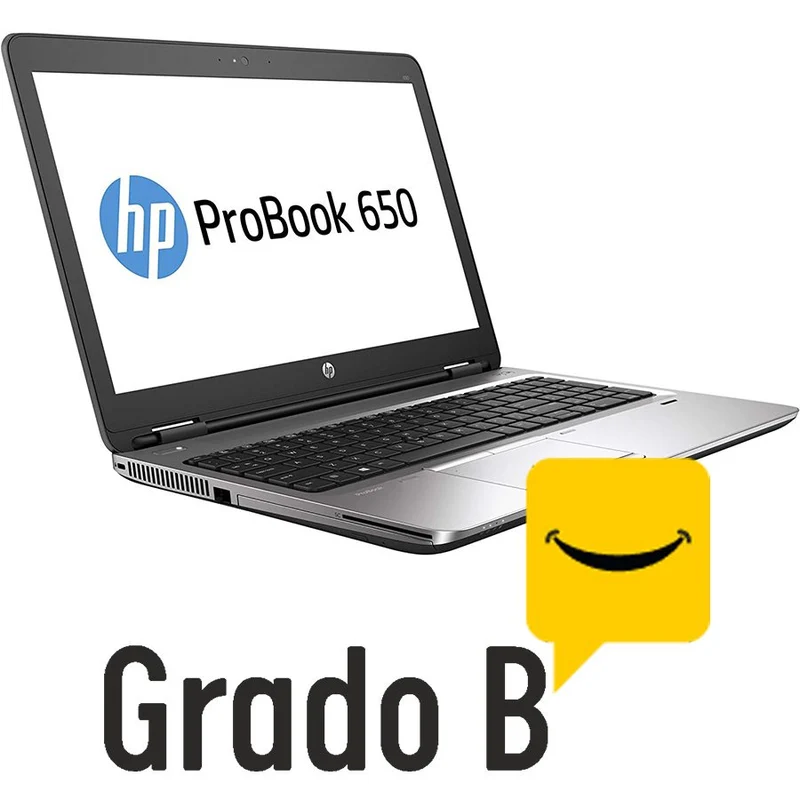 HP ProBook 650 G2 2.4GHz i5-6300U 15.6" HD I5 6300 8GB ddr 4 USBC 256GB SSD W10 PRO Tastiera italiana Grado B