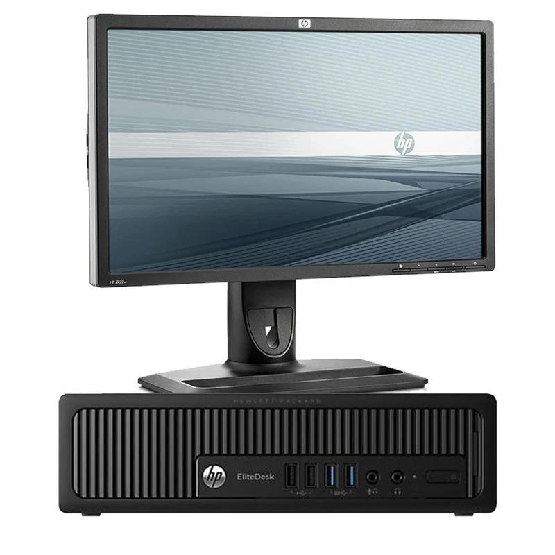 Bundle HP EliteDesk 800 G1 USDT | Intel Core i5-4570S | Ram 8 Gb | SSD 240Gb | Windows 10 Pro + Monitor 22" HP zr22w | WiFi